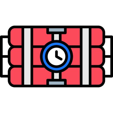 Jimnastik makinesi simgesi renk ana hatları vektörü