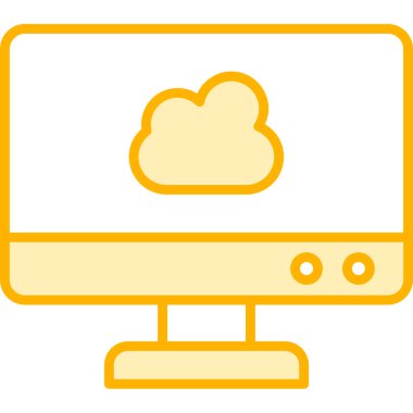 Bulut simgesi vektör illüstrasyonu