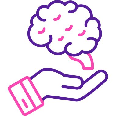 Konuşma baloncuklu beyin eli