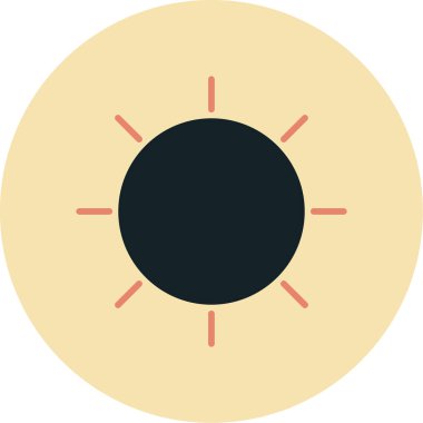 Güneş Simgesi Vektör illüstrasyonu