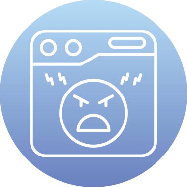 kızgın makine simgesi, modern, vektör illüstrasyonu