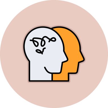 beyin ikonu vektör illüstrasyonu