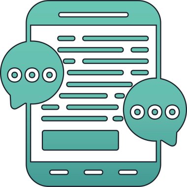 Sohbet simgesi, vektör çizimi