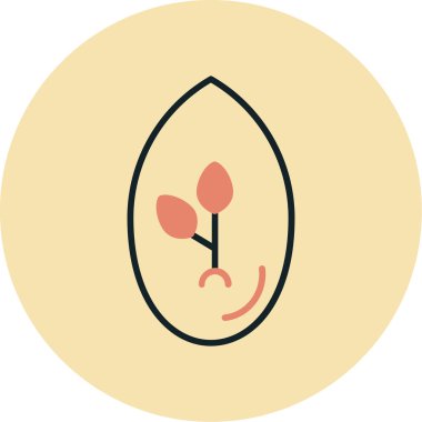 Bir çiçek simgesinin vektör illüstrasyonu