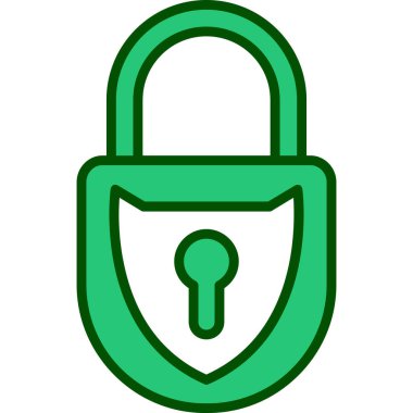 Kilit. Web simgesi basit illüstrasyon