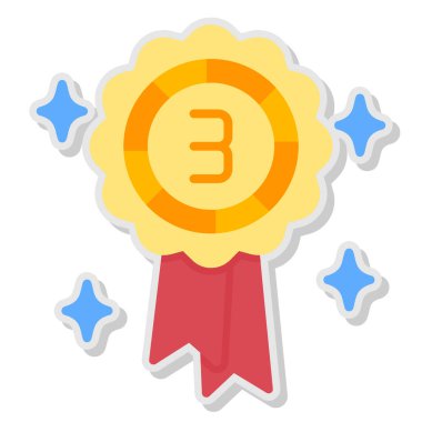 madalya vektör simgesi modern basit illüstrasyon, web için düz tasarım biçimi