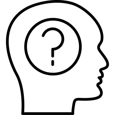 soru işareti simgesi, özet vektör çizimi