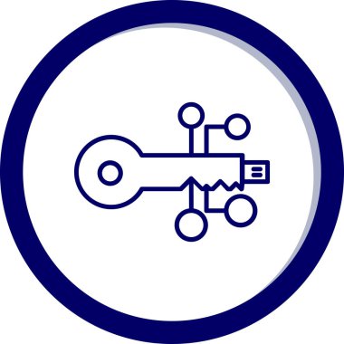 Anahtar. Web simgesi basit illüstrasyon