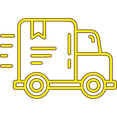 Kamyon. Web simgesi basit illüstrasyon