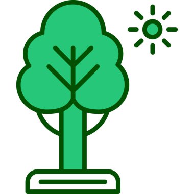 Kişisel ve ticari kullanım için ağaç vektörü simgesi simgesi vektör çizimi..