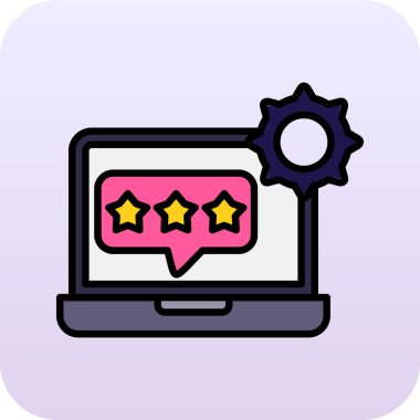 Geri besleme vektör simgesi modern illüstrasyon