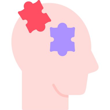 beyin ikonu vektör illüstrasyonu