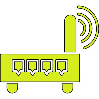 Basit bir kablosuz ağ çizimi