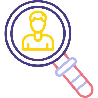 Arama simgesinin vektör illüstrasyonu