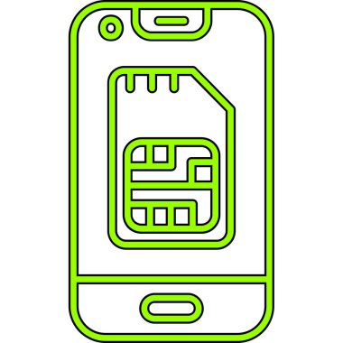 Bataryalı telefon. Basit bir çizim. Beyaz arkaplanda vektör illüstrasyonu.