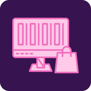 Alışveriş arabası. Basit simge