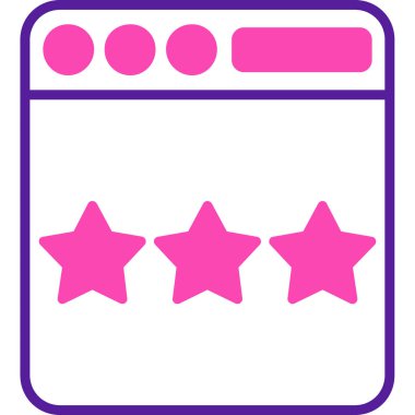 Web simgesi derecelendirmesi basit illüstrasyon