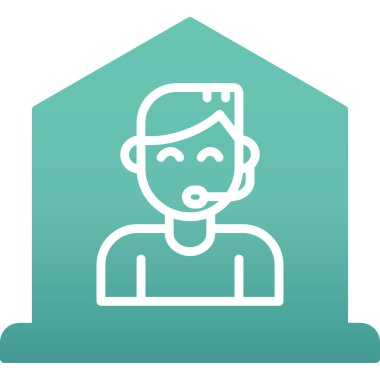 Çağrı merkezi. Web simgesi basit illüstrasyon