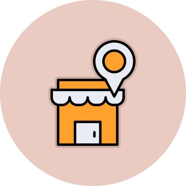 harita simgesi vektör illüstrasyonu