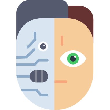 Gözleri ve gözleri olan robot.