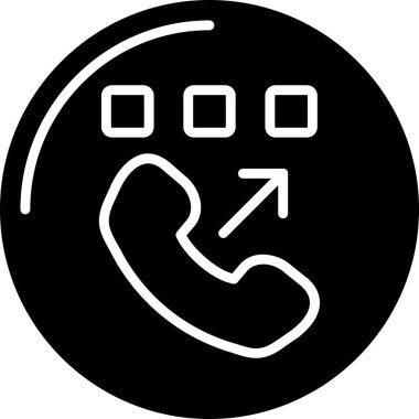 Bir telefon simgesinin vektör illüstrasyonu