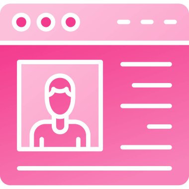 Kimlik kartı simgesi, vektör illüstrasyonu