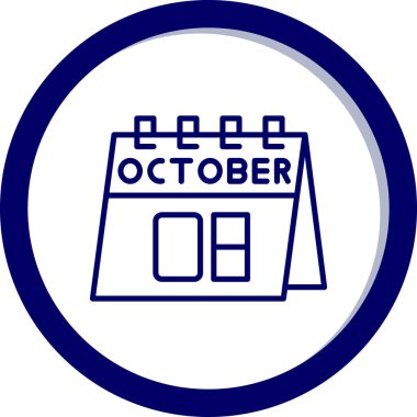 Bir takvim simgesinin vektör illüstrasyonu