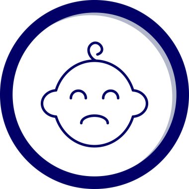 Ağlıyorum. Web simgesi basit illüstrasyon