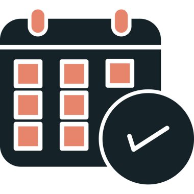 Takvim. Web simgesi basit illüstrasyon