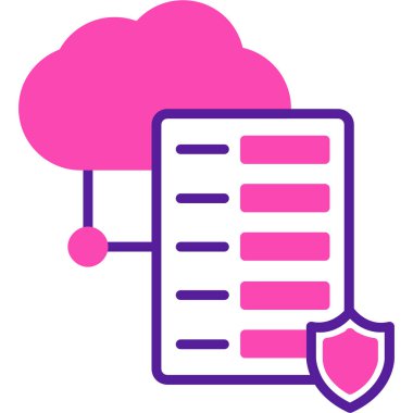 Bulut. Web simgesi basit illüstrasyon