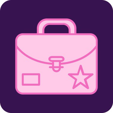 Çanta. Web simgesi basit illüstrasyon