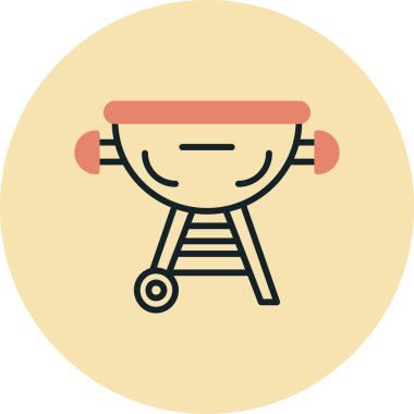 Bir karikatür ve sandalyenin vektör çizimi