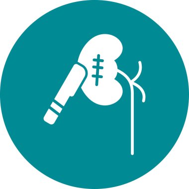 Tıbbi vektör ikonu. düz biçim sembol simgesi, tıbbi ve yuvarlak açılar, beyaz arkaplan