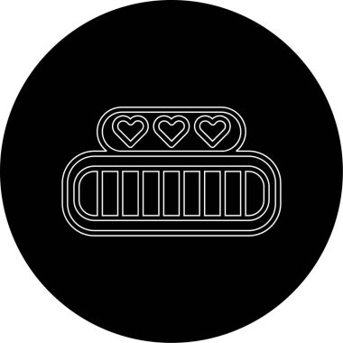 Bir kalp simgesinin vektör illüstrasyonu