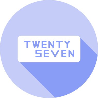 Ana hat biçiminde 27 saat simgesi beyaz arkaplanda izole.