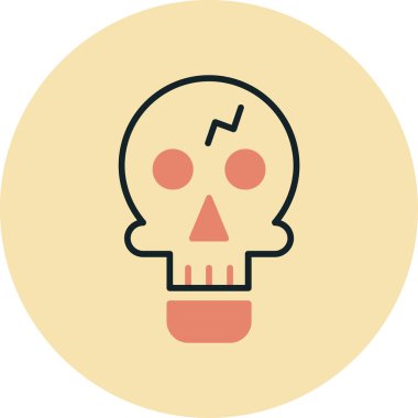 Kurukafa simgesi vektör illüstrasyonu