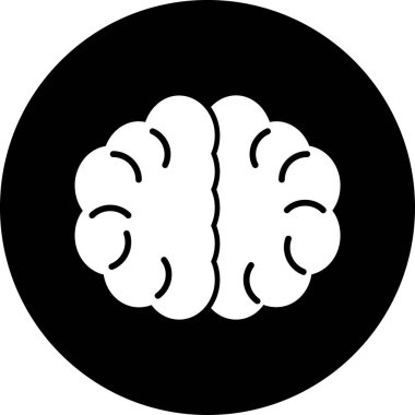 İnsan beyni ikonu. Beyaz arkaplanda izole edilmiş web tasarımı için insan beyin vektör simgesi ana hatları