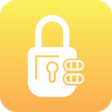 Asma kilit simgesinin vektör illüstrasyonu