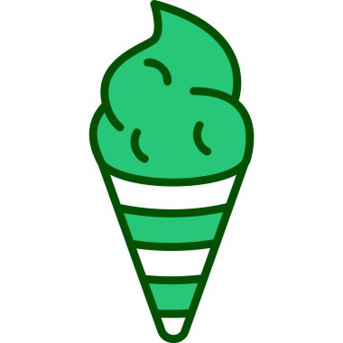 Dondurma konisi ikonu. Web için basit dondurma vektör simgeleri çizimi