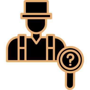 Dedektif. Web simgesi basit illüstrasyon