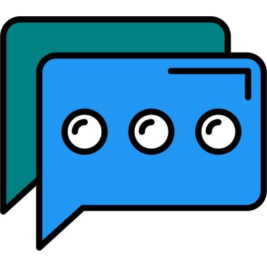 Sohbet simgesi vektör illüstrasyonu