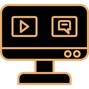 video. Web simgesi basit illüstrasyon