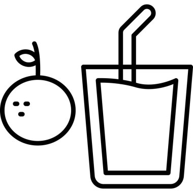 meyve suyu simgesi, vektör illüstrasyonu