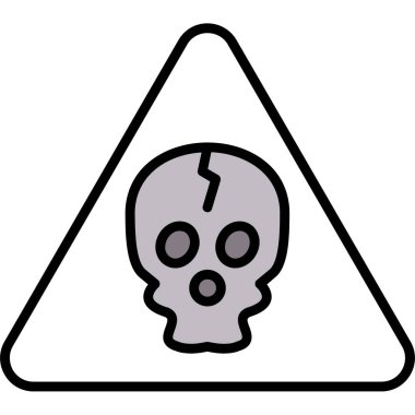 Kafatası. Web simgesi basit illüstrasyon