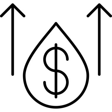 Dolar. Web simgesi basit illüstrasyon