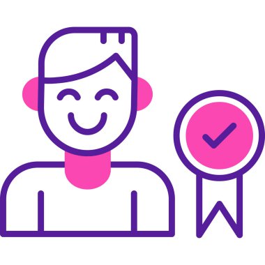 rozet simgesi, vektör illüstrasyon tasarımı