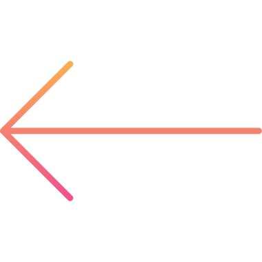 ok düz çizgi simgesi