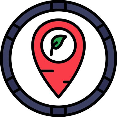 konum simgesi, vektör çizimi