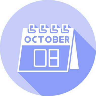 Ekim. Web simgesi basit tasarım