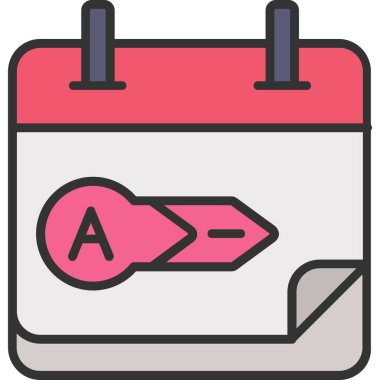 Takvim simgesi, vektör çizimi